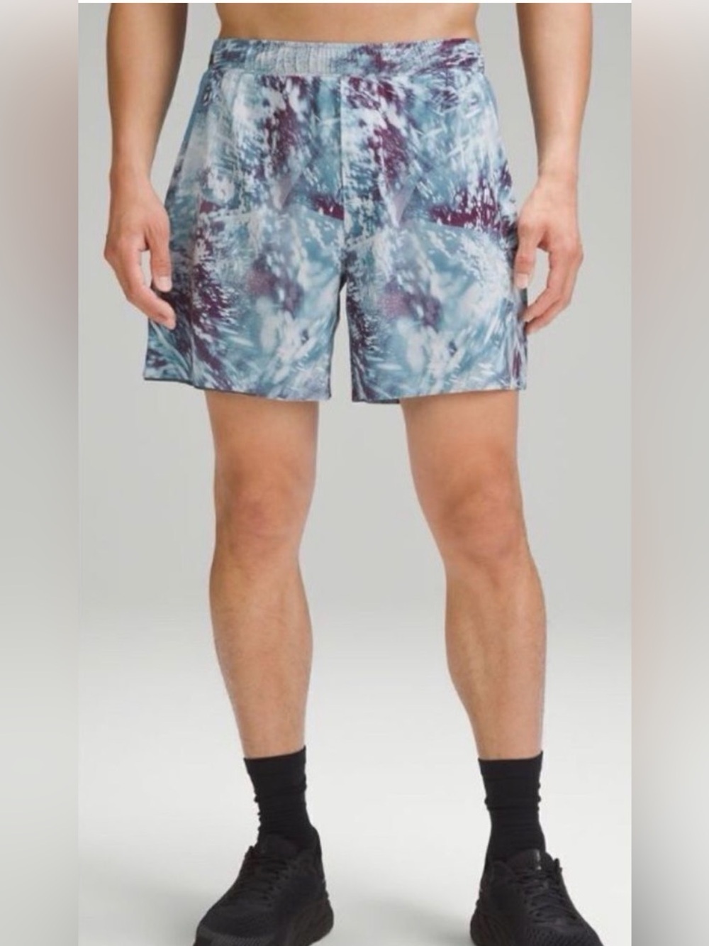 Lululemon Pace Breaker Gym Shorts 7” Flicker Pace Utility Blue Mens Size Small